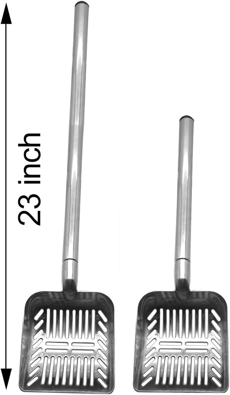 Stainless Steel Cat Litter Scoop 23 Inches Telescoping Litter Scoop with Long Handle